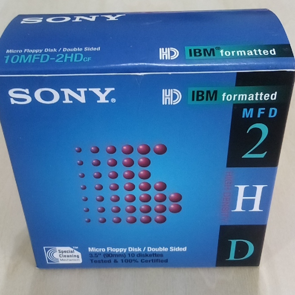 2/$15 Sony 3.5" 2HD Micro Floppy Disk 8 Disks
